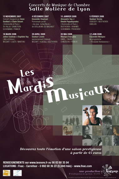 affiche concert de musique classique - Saison Lyon 2008
